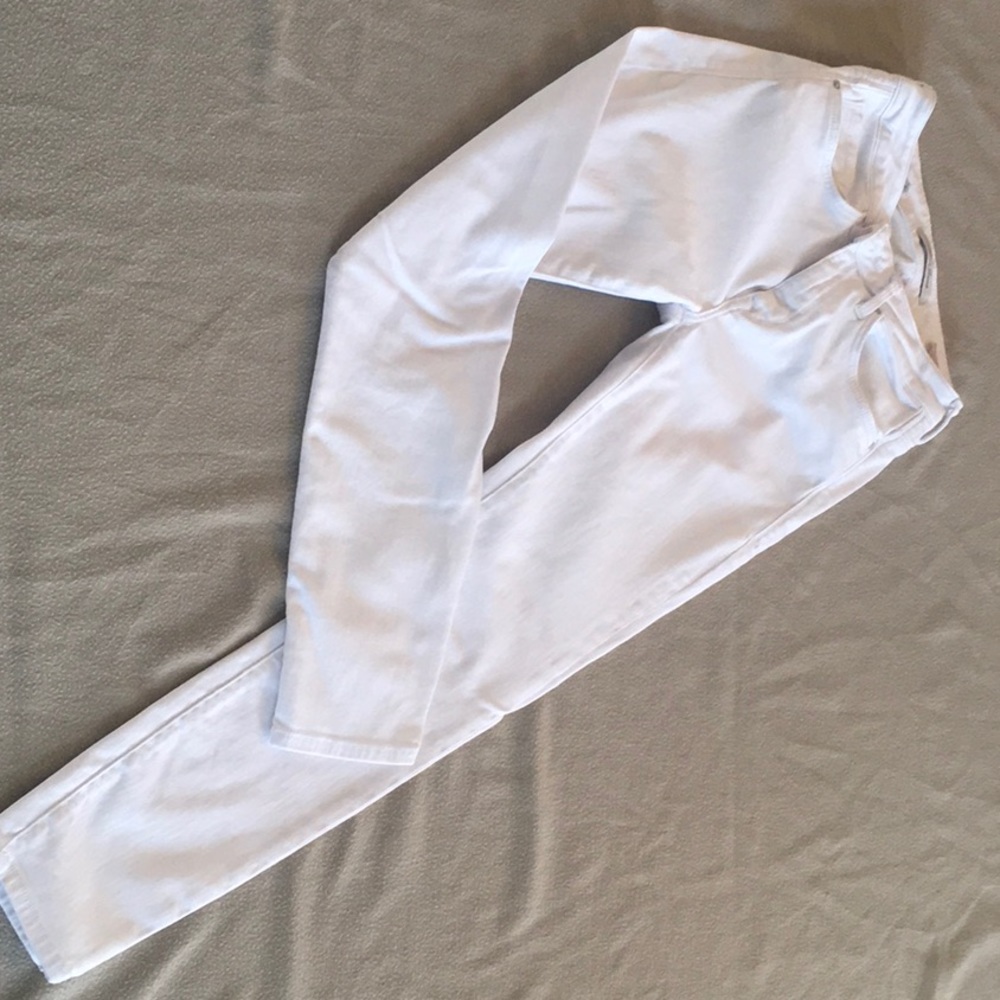 Mavi, white high rise skinny crop Jean,
